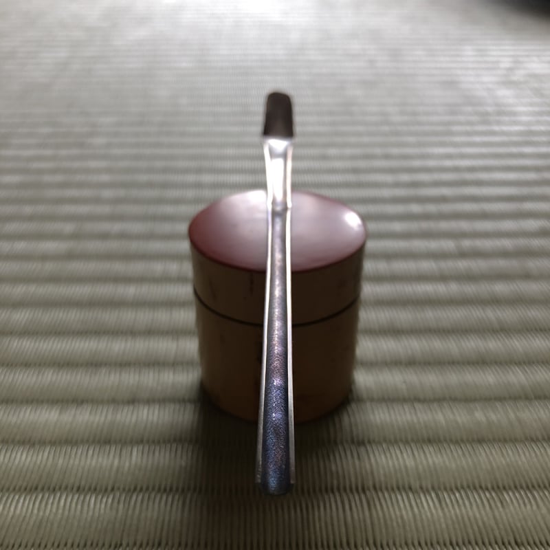 南鐐茶杓【大徳寺溜め】 | metal smith Yukari Ohara