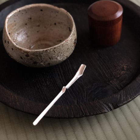南鐐中節茶杓【白仕上げ】
