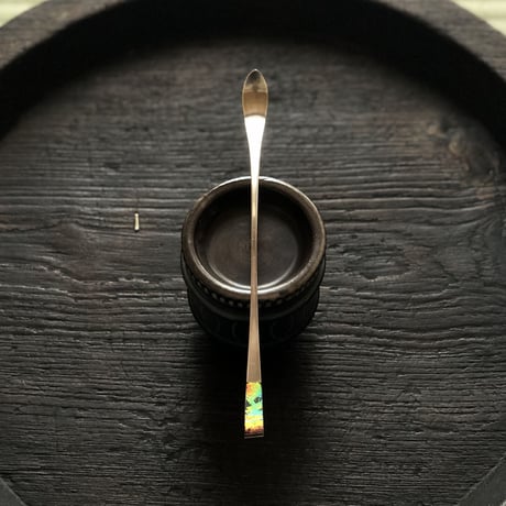 南鐐古代ガラス茶杓