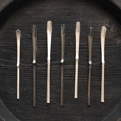 南鐐中節茶杓【白仕上げ①】