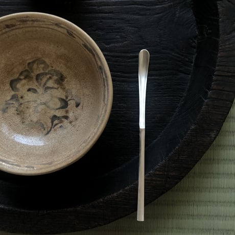 南鐐中節茶杓【白仕上げ①】