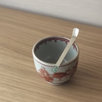 銀製古代ガラス茶杓