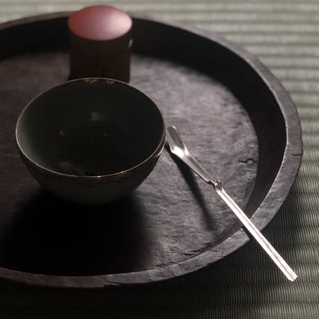 南鐐中節茶杓【白仕上げ⑤】