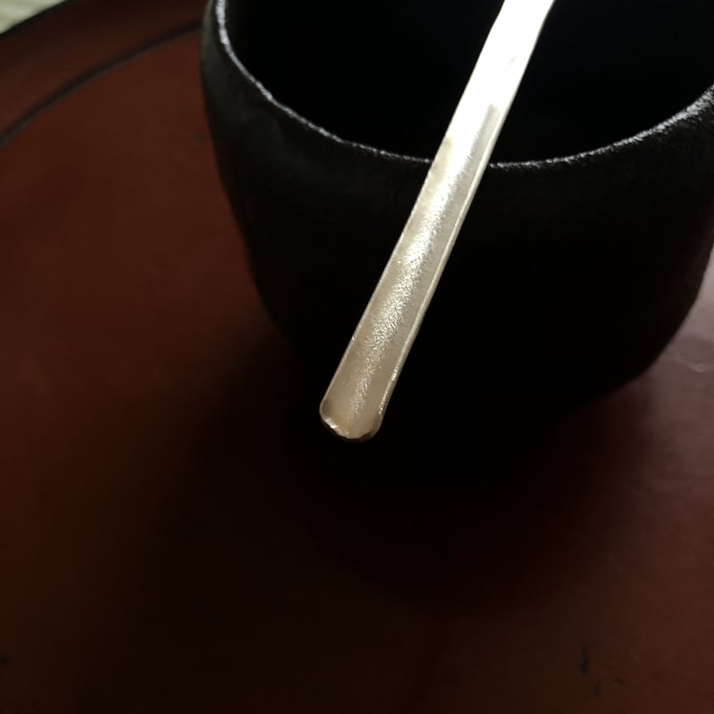南鐐茶杓【白仕上げ】 | metal smith Yukari Ohara
