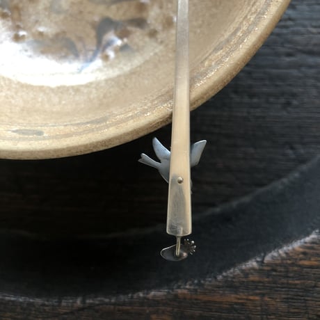 茶杓【羽と小鳥】大