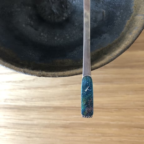 南鐐古代ガラス茶杓