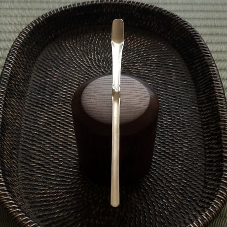 南鐐中節茶杓【白仕上げ】