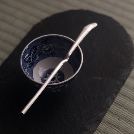 南鐐中節茶杓【白仕上げ③】