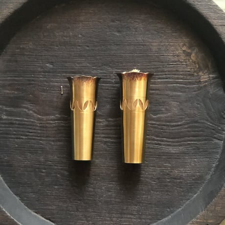 【専用品】黄銅輪花茶筅筒  （茶筅なし）