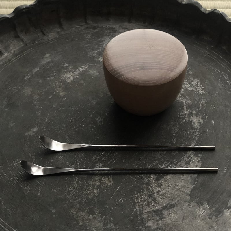 南鐐細茶杓（小） | metal smith Yukari Ohara