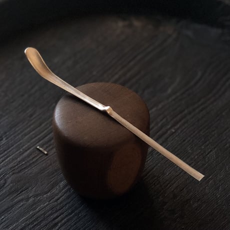 南鐐中節茶杓【白仕上げ①】
