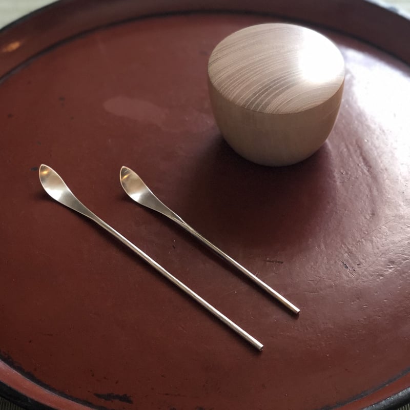 南鐐細茶杓（小） | metal smith Yukari Ohara