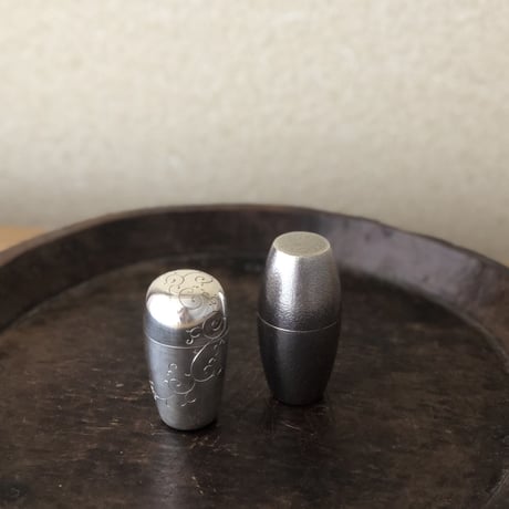 南鐐お守り棗【石目•いぶし銀仕上げ】