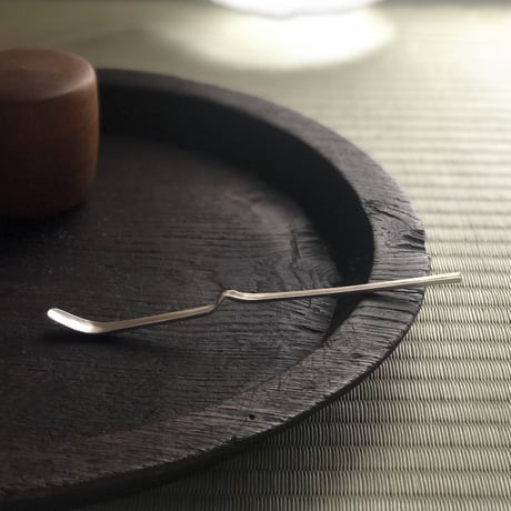 南鐐中節茶杓【白仕上げ①】