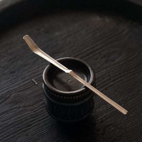 南鐐中節茶杓【白仕上げ②】