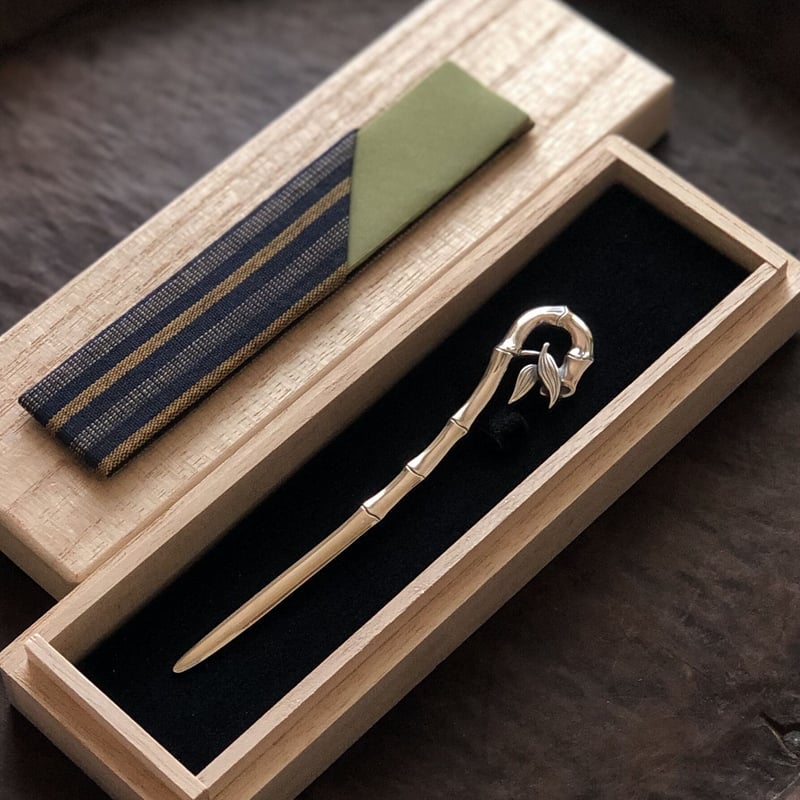 銀製菓子切【竹】 | metal smith Yukari Ohara