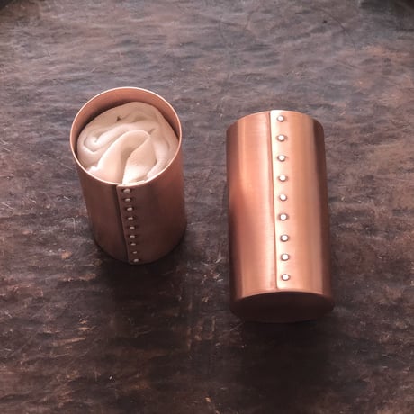 銅茶巾筒【銀綴じ目】