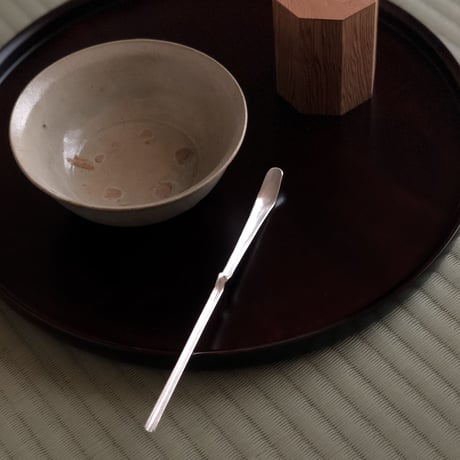 南鐐中節茶杓【白仕上げ】
