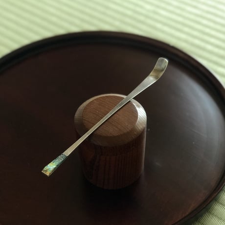 南鐐古代ガラス茶杓