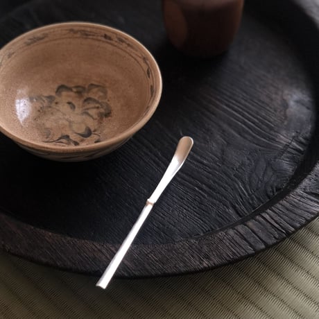 南鐐中節茶杓【白仕上げ①】