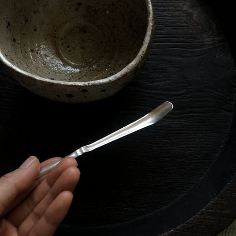 南鐐中節茶杓【白仕上げ③】