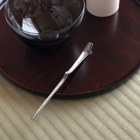 南鐐中節茶杓【いぶし銀】