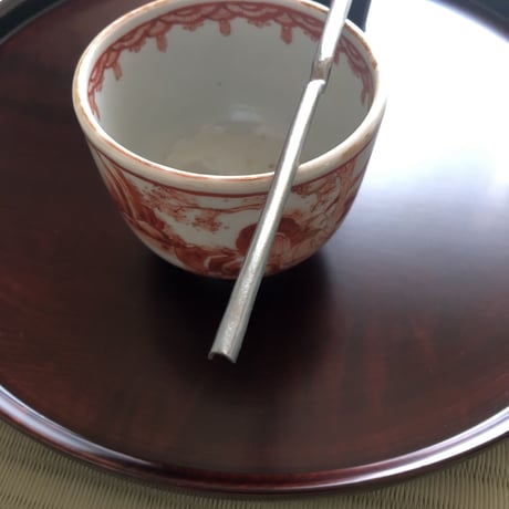 南鐐中節茶杓【いぶし銀】