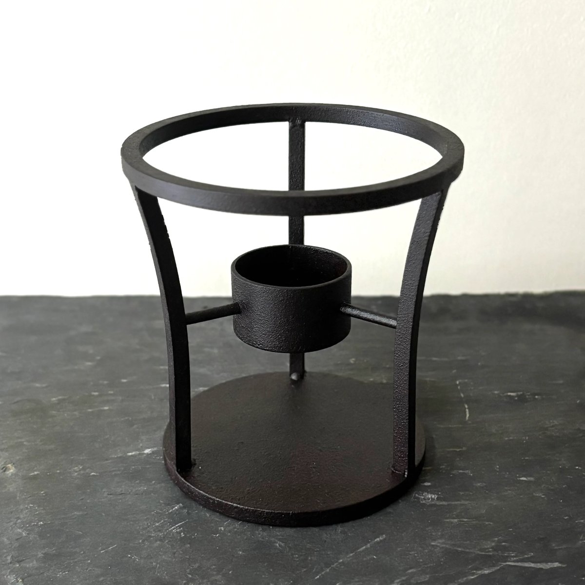 アメリカン ヴィンテージ キャンドルホルダー ２脚組、鉄ガラス工芸、レア アメリカン ヴィンテージ キャンドルホルダー 2脚組、鉄ガラス