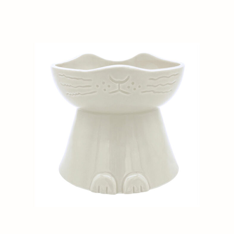 猫型フードボウル【nnma(ん－ま)】（しろねこ） | Artiste