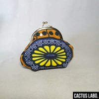 アフリカンプリントのぷっくりがま口