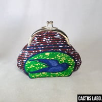 アフリカンプリントのぷっくりがま口