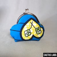 アフリカンプリントのぷっくりがま口