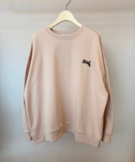 【美品】TRANOI. TORA wide sweat tops 赤　半袖 TRANOI. / トラノイ TORA TEE トラ 虎 ワンポイント 刺繍 Tシャツ