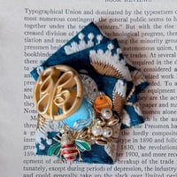 インド刺繍×ボタンヘアアクセサリー　NO.3