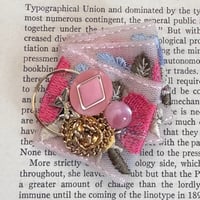 インド刺繍×ボタンヘアクリップ　NO.8