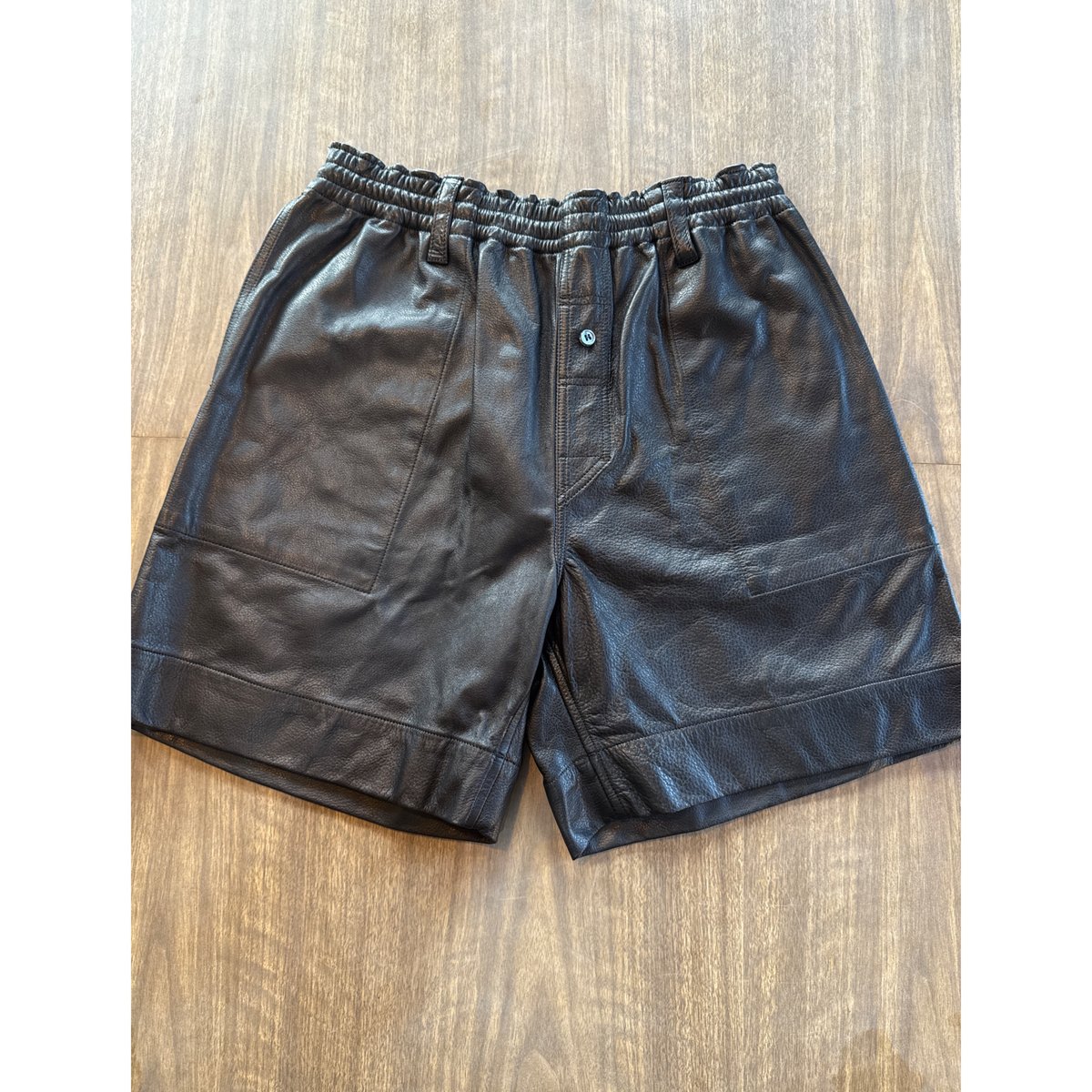 ☆入手困難☆バイオポリティクスbio-politics 　本皮レザーハーフパンツ Willowpants】P-007 Leather Shorts 〝BAKU〟別注 8本限定