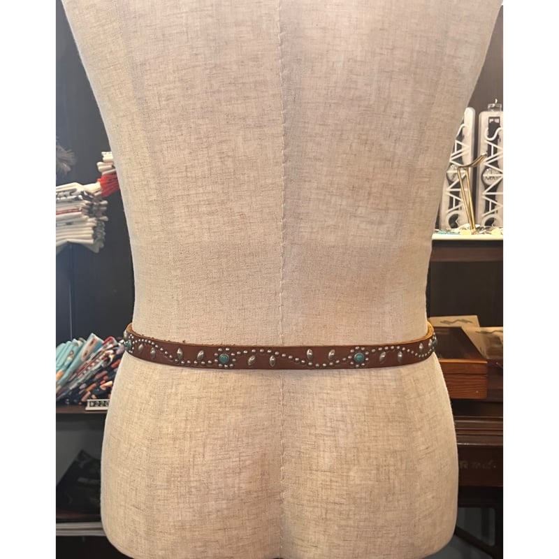 HTC】studs belt 〝34インチ〟turquoise | BAKU STORE HTC】studs belt 〝34インチ〟turquoise | BAKU STORE