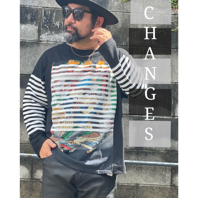 CHANGES】再構築ボーダーロンTee | BAKU STORE