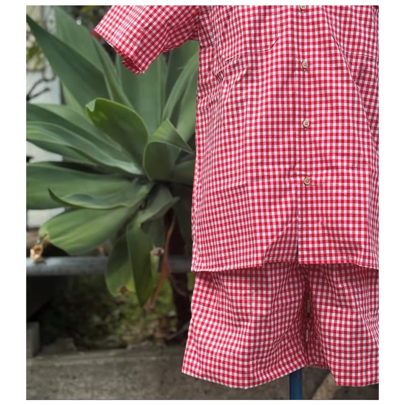 Willowpants】P-007 RED-ギンガムショートパンツ | BAKU STORE