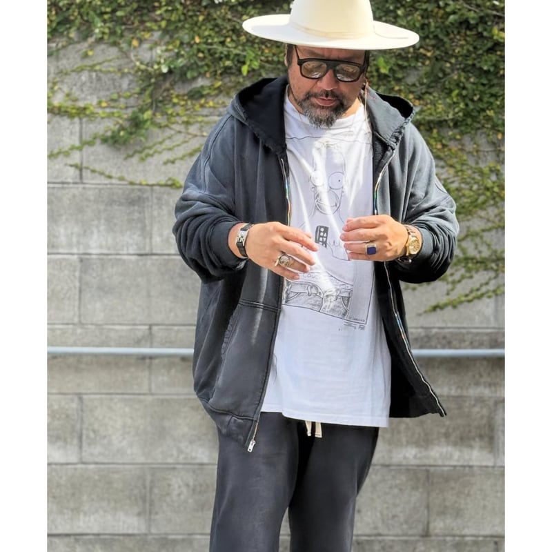 MOOJI MOOJI】OVERSIZE ZIPUP HOODIE AGED | BAKU