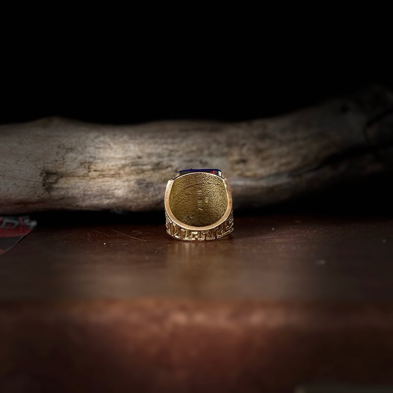 Indianjewelry】Navajo “Al Nez” 14k×lapis lazuli