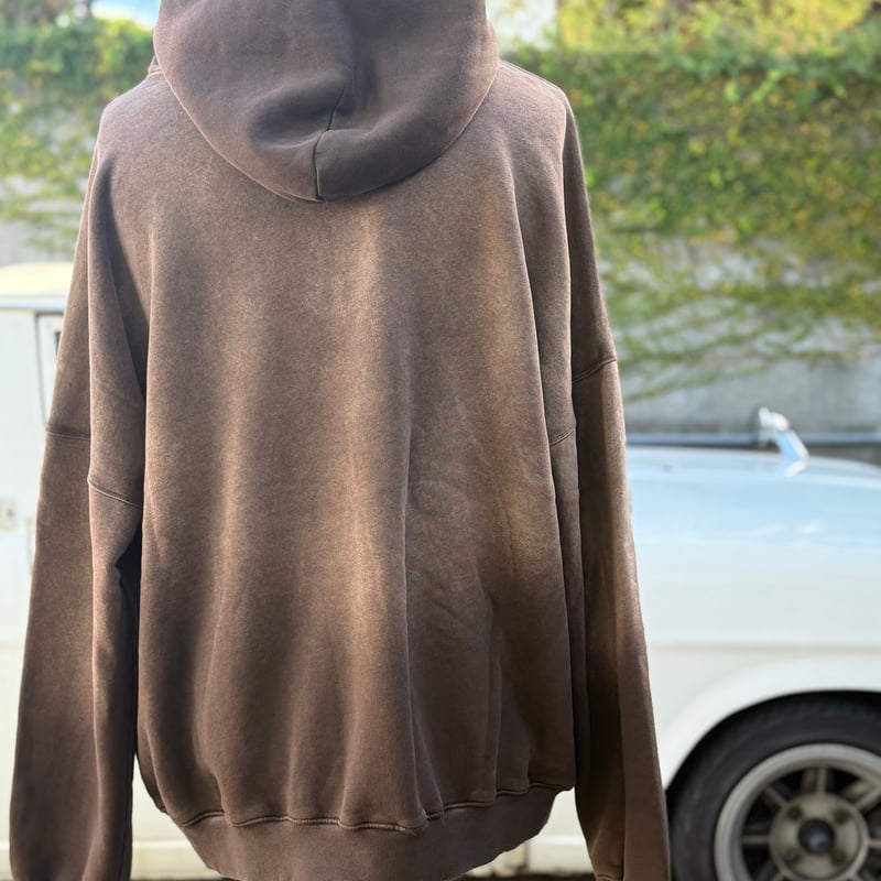 MOOJI MOOJI】OVERSIZE ZIP UP HOODIE AGED〝brown〟