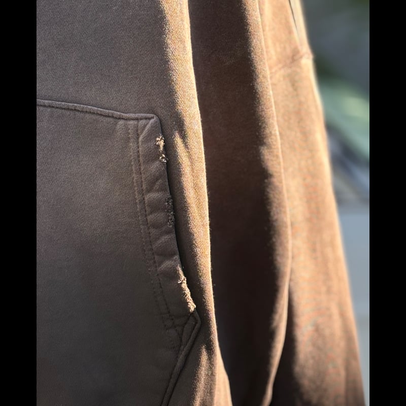 MOOJI MOOJI】OVERSIZE ZIP UP HOODIE AGED〝brown〟