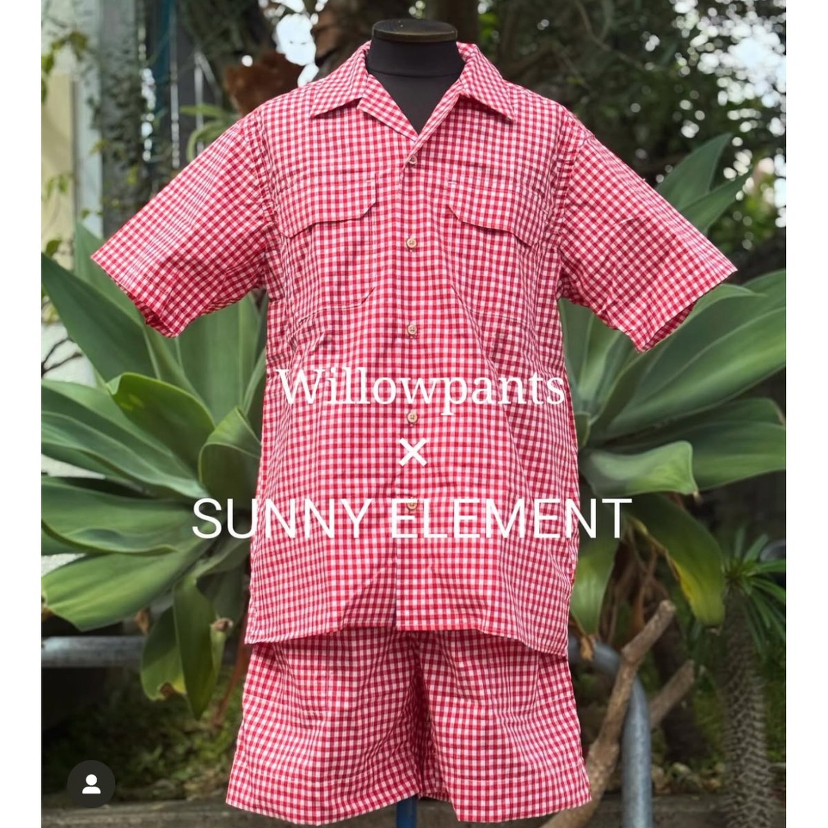 Willowpants】P-007 RED-ギンガムショートパンツ | BAKU STORE