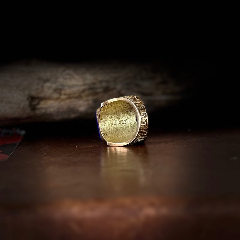 Indianjewelry】Navajo “Al Nez” 14k×lapis lazuli