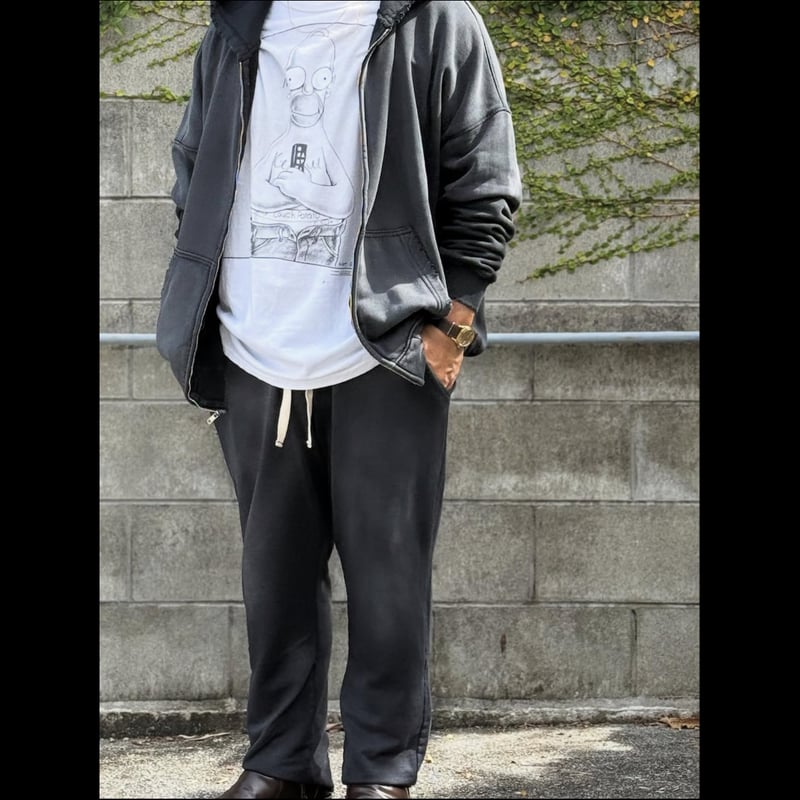 MOOJI MOOJI】CROP SWEAT PANTS AGED〝black〟 | BAK