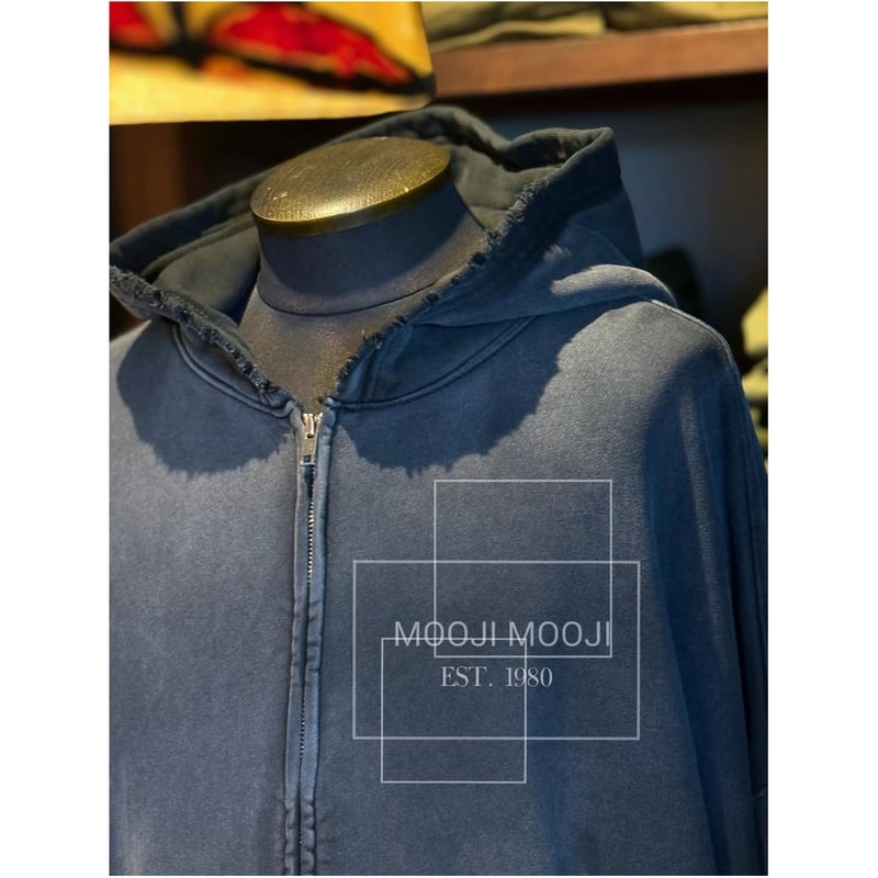 MOOJI MOOJI】OVERSIZE ZIPUP HOODIE AGED | BAKU