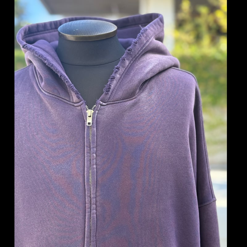 MOOJI MOOJI】OVERSIZE ZIPUP HOODIE AGED〝purple〟