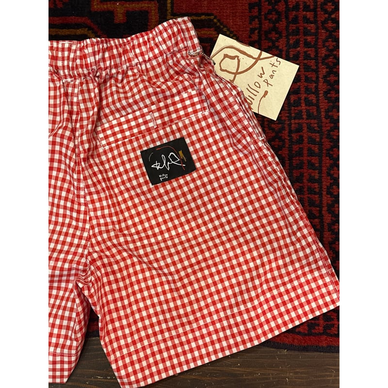 Willowpants】P-007 RED-ギンガムショートパンツ | BAKU STORE
