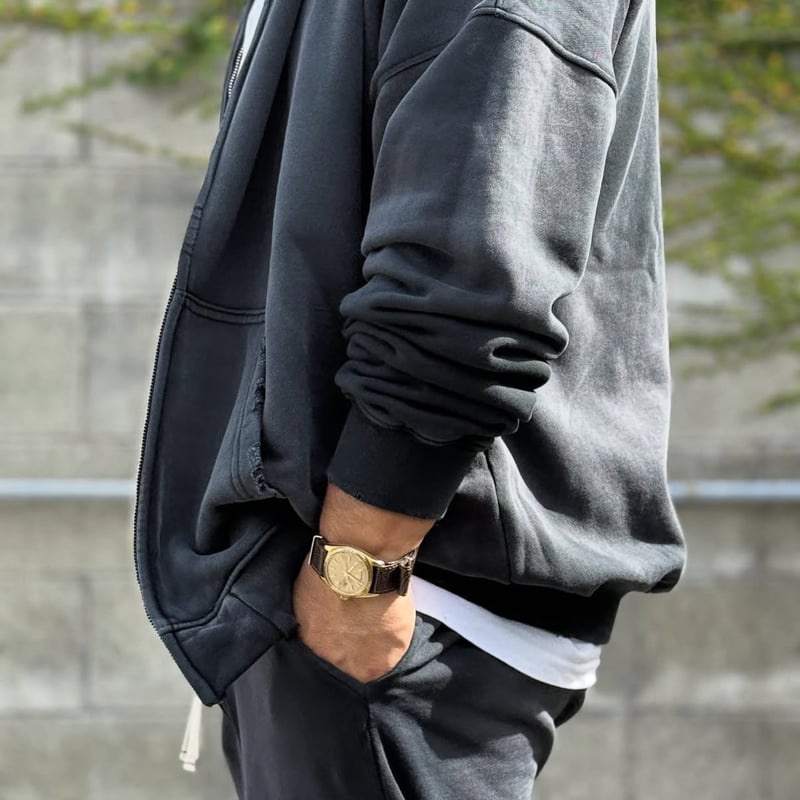 MOOJI MOOJI ジップパーカー ZIPUP HOODIE マスタード パーカー 「MOOJI MOOJI」 OVERSIZE Z/UP HOODIE / オーバーサイズ
